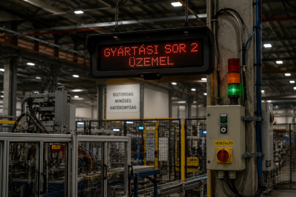 ipari szöveges kijelző